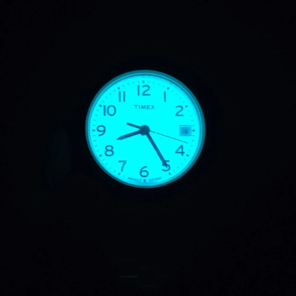 Vintage 1996 Timex Indiglo‎ Date 25mm Women's Quartz Watch Gold Size 4-8+